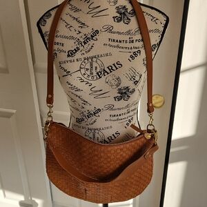 Clare V Moyen Messenger Large Bag Tan